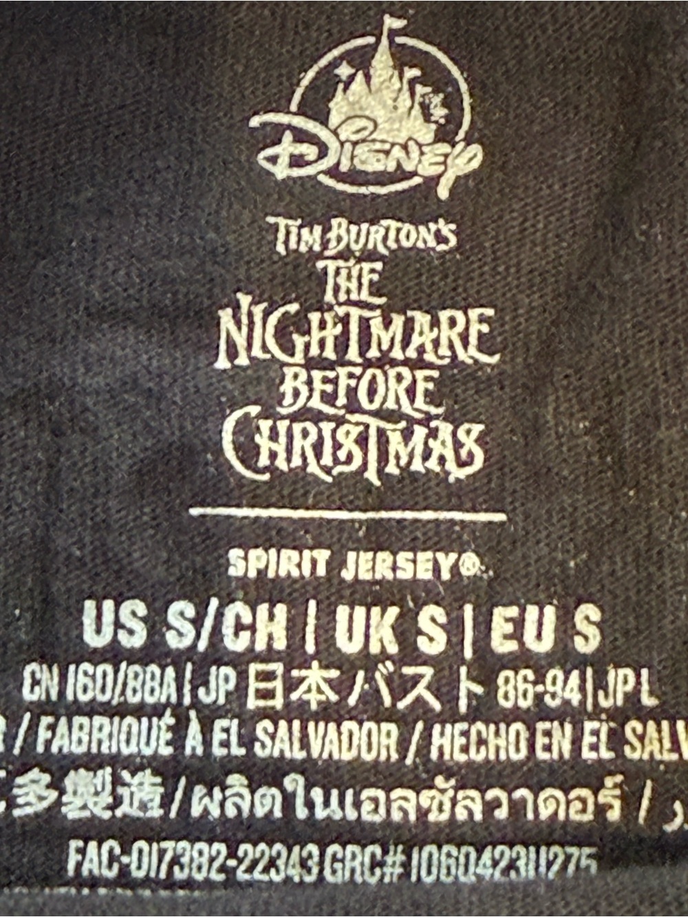 Disney Parks,The Nightmare Before Christmas Jack Skellington&Sally Spirit Jersey - Picture 6 of 7
